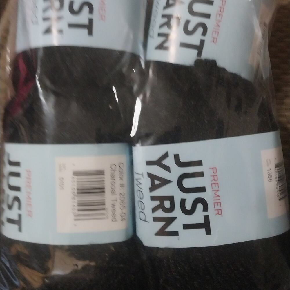 New Premier Just Tweed Yarn "Charcoal Tweed"